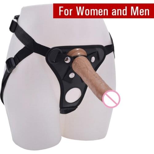 Lesbian Strapon Dildo Panties Realistic Penis Panties Butt Plug Erotic Underwear Belt Sex Toys For Women Men Couples Adult Games