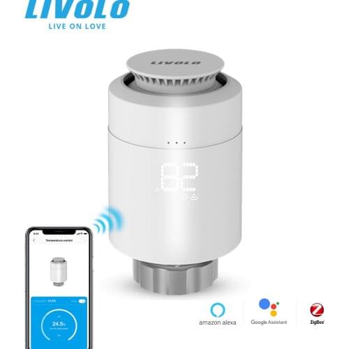 LIVOLO Zigbee Wifi Smart Temperature Valve Controller, Accurate LED Screen Display, Auto Sensor Function,Children Protection Set