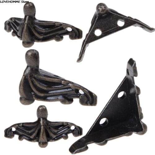 ZLinKJ 4Pcs/set Decorative Popularly Jewelry Chest Wood Case Gift Box Feet Leg Corner Protector Guard Wholesale low price