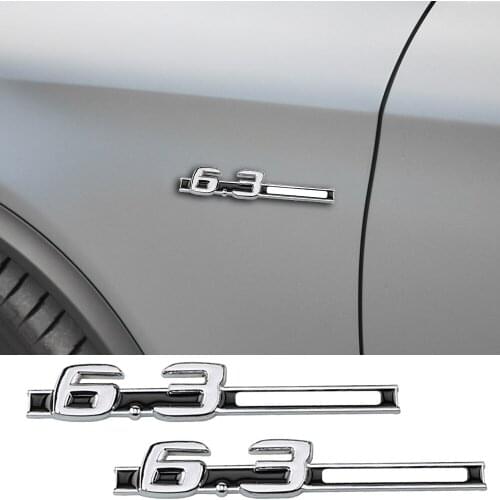 1-20 Pair Fender Trunk Emblem Logo Sticker For Mercedes Benz AMG 6.3 A B C E S R Class W166 W168 W169 W176 W205 W204 Car Styling