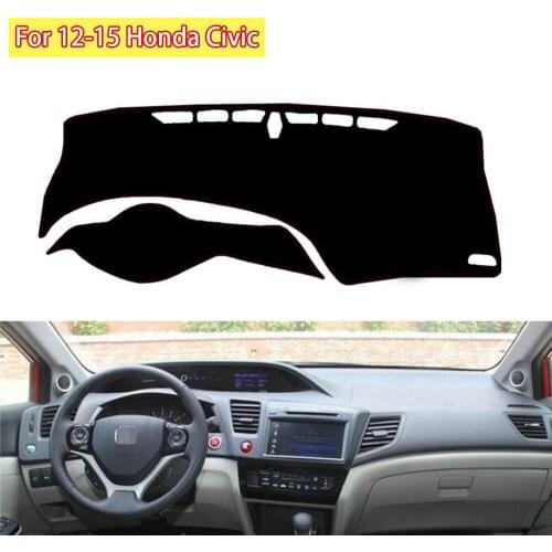 1pcs Polyester Car Inner Decorations Accessories Dashboard Cover Dashmat Dash Mat Pad For Honda Civic 2012-2015 Car Styling