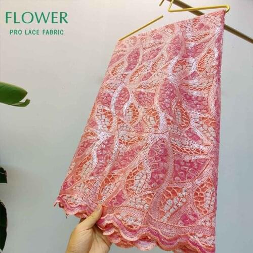 2.5 yards Neat Embroidered French Net Lace Sequined Mesh Tulle Net Fabric Elegant Casual Occasional Wear Sewing Dresses Laces