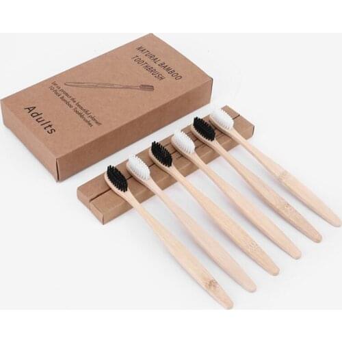 20pcs Colorful Natural Adults Toothbrush Bamboo Handle Eco Friendly Soft Hair Tooth Brush Oral Cleaning Care Tools Dropshipping