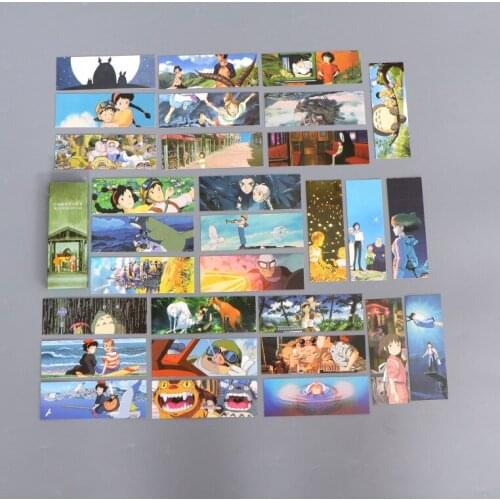 30pcs Vintage Oil Painting Paper Bookmark Boxed Anime Bookmark Cute Gift Teacher Supplies Kawaii Stationery