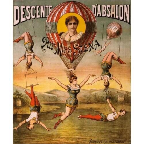 400X300MM Descente-dAbsalon-par-Miss-Stena-1880 jumbo fridge magnet SFM-0273