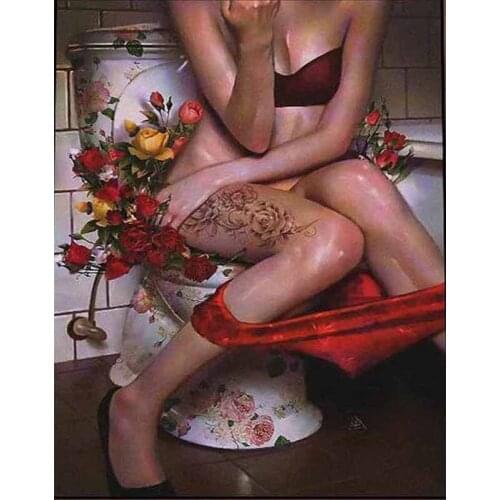 Full Square Drill 5D DIY Diamond Painting Sexy woman 3D Diamond Embroidery Flowers Cross Stitch Kits Mosaic Decor Painting GH457