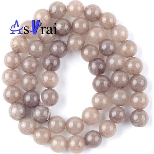 Natural Stone Beads 8mm Light Brown Jades Round Loose Spacer Beads For Jewelry Making DIY Bracelet Necklace Accessories Charms
