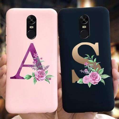 For Xiaomi Redmi Note 3 4 4X Case Cute Letters Alphabet Custom English Name Painted Phone Case For Redmi Note3 Pro Note4 4X Capa