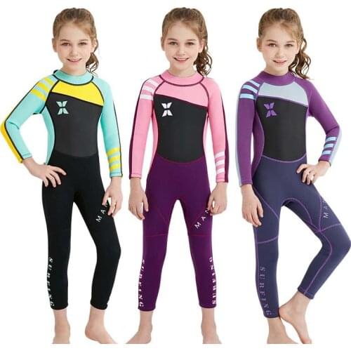 Kids Wetsuits 3mm Neoprene Childrens Wetsuit for Boys girls Swimming Diving Rash Guard Surfing