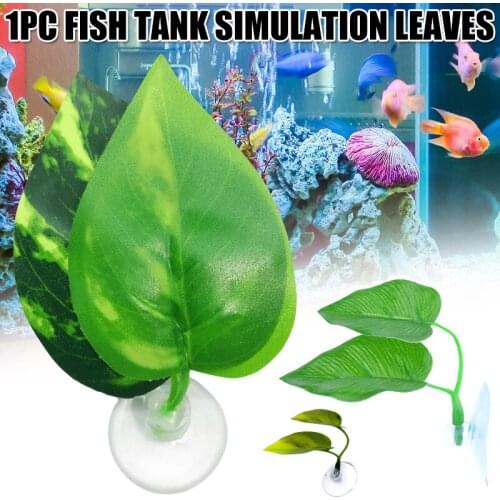 Double-Layered Simulation Ornamental Leaf Betta Fish Rest Spawning Leaf Betta Fish Bed Hammock for Fish Tank Aquarium XH