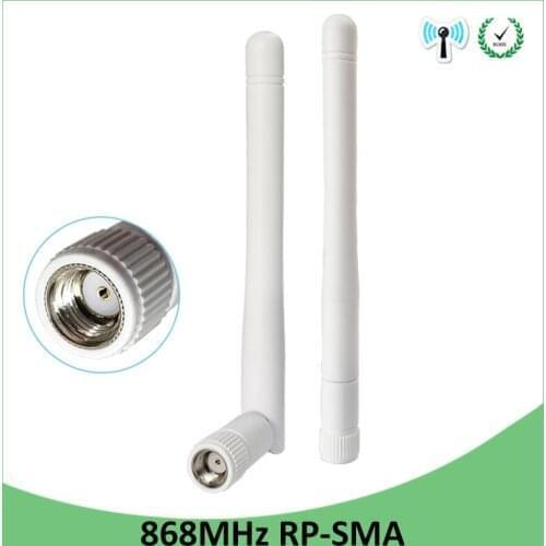 868MHz 915MHz Antenna 3dbi RP-SMA Connector 10pcs GSM 915 MHz 868 IOT antena outdoor signal repeater antenne waterproof Lorawan
