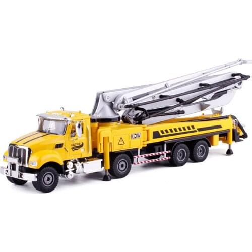 KAIDIWEI 1:55 Concrete Pump Truck Toy Alloy & ABS City Construction Vehicles Collectible Models Trucks Kids Toys Brinquedos