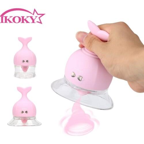 IKOKY 7 Frequency Vibration Tongue Licking Vibrator Vaginal Clitoris Stimulator Nipple Sucker Massager Orgasm Sex Toys For Women
