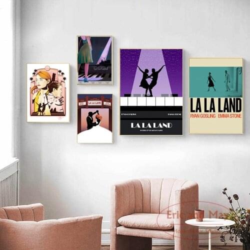 La La Land Music Movie Artwork Posters And Prints Wall Pictures For Living Room Vintage Poster Decorative Home Decor Tableau