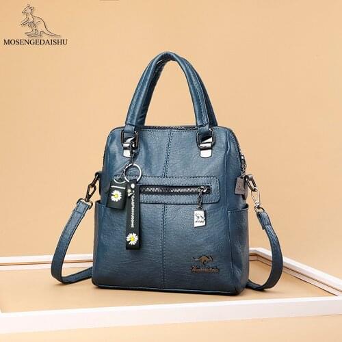 Fashion Womens Backpack Double Zipper Vintage Girls Book Bag Designer Luxury Lady Backpack High Quality Leather Travel Mochila