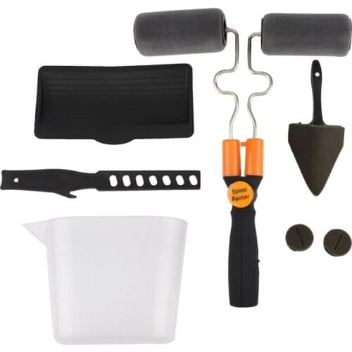 Paint Roller Brush Set New Double Headed Telescopic Rod Home Decoration Wall DIY Creative Painting Roller Brush