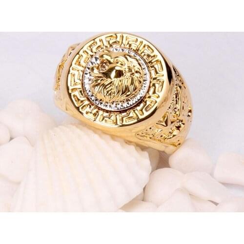 2016 New Fashion Vintage Male Lion Head Punk And Eagle Ring Men Filled Wedding Party Rings For Gift