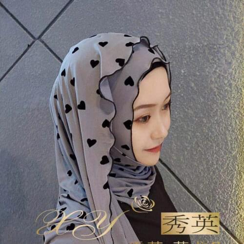Saudi Arabian Novelty Ready To Wear Lace Shawls Muslim Hijabs