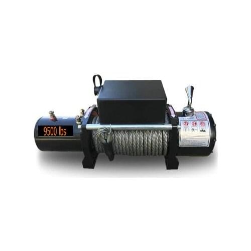 9500lbs12V/24V Portable Copper Core Motor Winch Power Recovery Winch Cable Puller Winch Kit ATV Winch Trailer Truck Truck