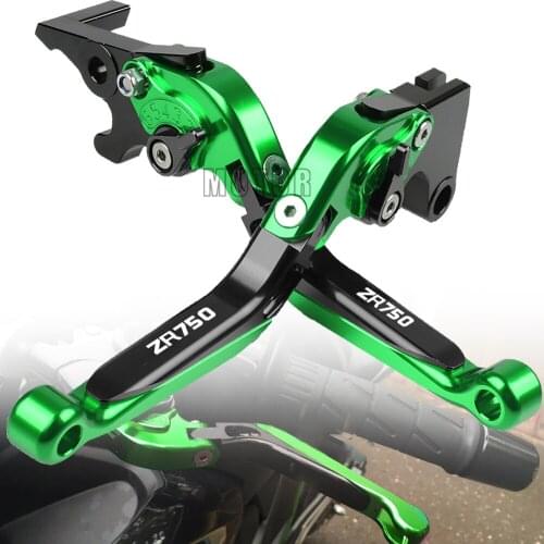 Motorcycle Adjustable Extendable Folding Lever For Kawasaki ZR750 ZEPHYR 1991 1992 1993 Pivot Brake Clutch Levers ZR 750 LOGO