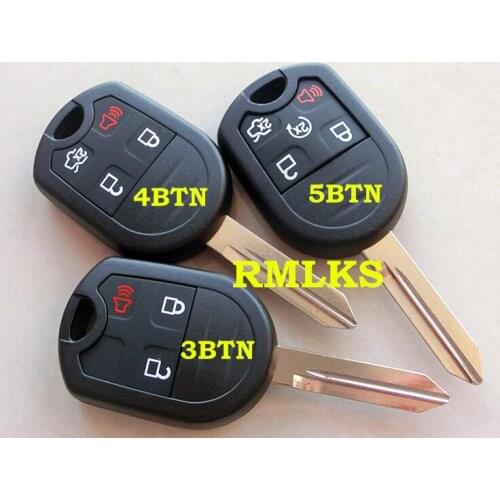 RMLKS Uncut Blade Replacement Shell Remote Key Case 3 4 5 Botton Fit For Raptor Edge Taurus Explorer Flex With FO38R Blade