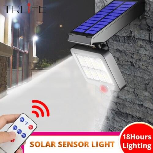 2400mAH Sensor Solar Light Outdoor Solar Powered Lamp Sunlight PIR Motion Sensor Waterproof LED Wall Light for Garden Courtyard