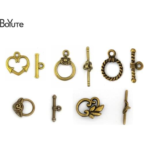 BoYuTe (50 Sets/Lot) Metal Zinc Alloy Vintage Toggle Clasps Diy Jewelry Accessories Parts