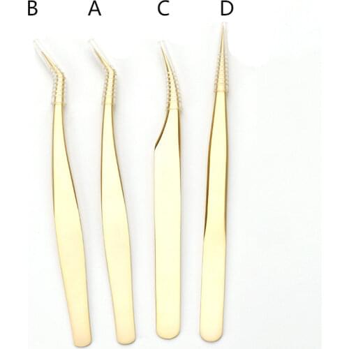 High quality Eyelashes Tweezers Ultra Fine Tip Improve For 3D 6D Lashes Extensions Tweezer Profession Russian Eyelash Pincette