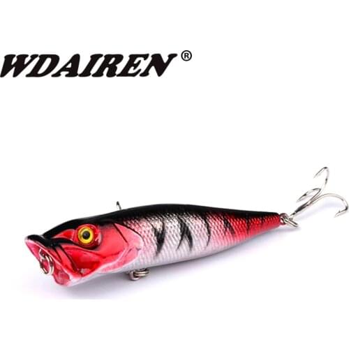 1Pcs 9cm/12.5g Topwater Popper Fishing Lure Artificial Hard Baits Wobbler Treble Hooks Carp Isca Fly Fishing Tackle Pesca WD-442
