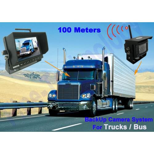 10PCS Wireless Truck Rear View Camera Backup Kit 7" Monitor for Trailers Campers Motorhome with two wireless spare cameras