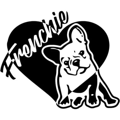 15cm*12cm Personality French Bulldog PVC Decals Pet Dog Decorative Accessories Stickers Creative Black and White