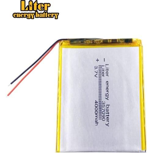 4000mAh 3.7V 357090 polymer lithium ion Battery Replacement Battery For MP5 DVD GPS Camera Tablet E-book Electric Toy