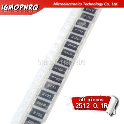 50PCS 2512 SMD Resistor 5% 1W 0.01R 0.01 ohm 10mR R010