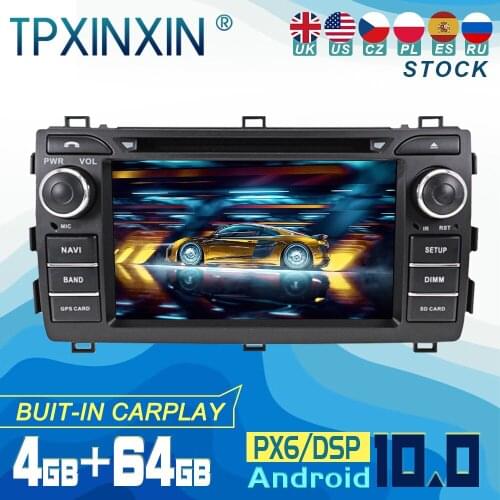 For Toyota Auris 2013-2015 Android 10 Carplay Radio Player Car GPS Navigation Head Unit Car Stereo WIFI DSP BT