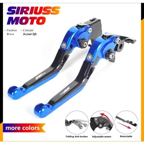 Logo SV650 Motorcycle Foldable Brake Clutch Levers Case for Suzuki SV650 SV 650 650S SV650S 1999-2009 2000 2001 2002 2003 2004