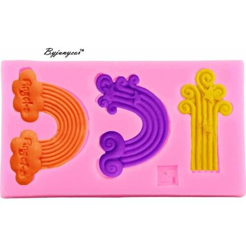 DIY Rainbow Cloud Epoxy UV Resin Silicone Mold Birthday Party Fondant Cake Decorating Tool Chocolate Candy Moulds M794