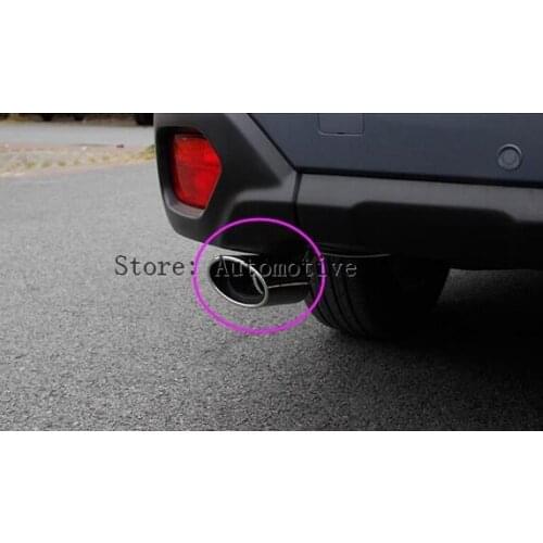 For Subaru Outback 2015-2017 chrome rear exhaust muffler outlet tail pipe end tip steel 1pcs