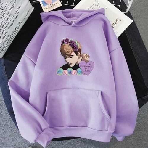 Anime Killing Stalking Hoodie Oh Sangwoo In Flowers Print Sweatshirts Women Hoodies Pullover Unisex Harajuku Hoodied Tops Hoody