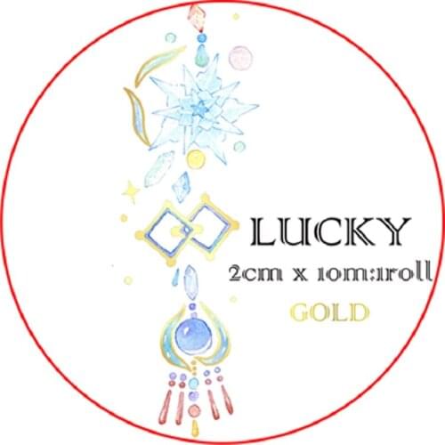 Golden Coloured Glaze Pendant Washi Tapes Bullet Journal Masking Tape Adhesive Tape DIY Scrapbooking Washi Stickers