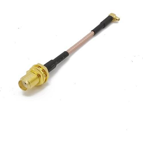 1Pcs MMCX Male Plug Right Angle to SMA Female Jack RG178 MMCX RF Coaxial Pigtail Jumper Low Loss Cable