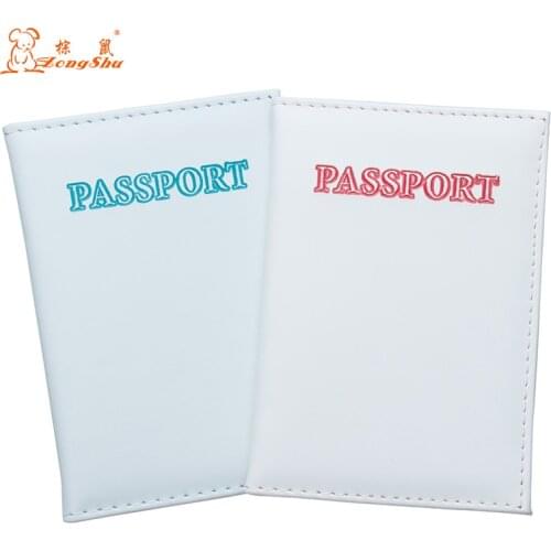 Red English design Candy Color Fashion PU leather Passport Cover Card Holder Unisex Travel Passport Holder with traveling