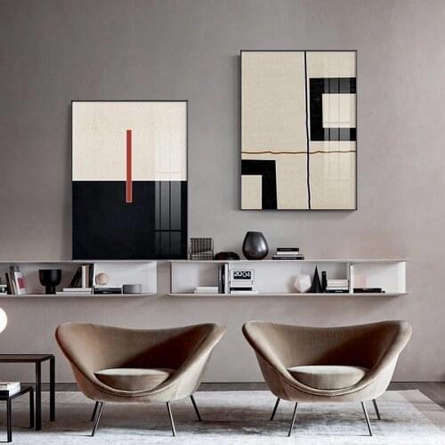 Colorful Geometric Abstract Painting Modern Canvas Poster Print Minimalist Wall Art Pictures For Living Room Aisle Studio Decor