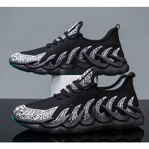 Summer New Mens Flying Woven Casual Shoes, Fashionable Low-top Round Toe Sneakers, Comfortable European Painted Flat Heel Shoes