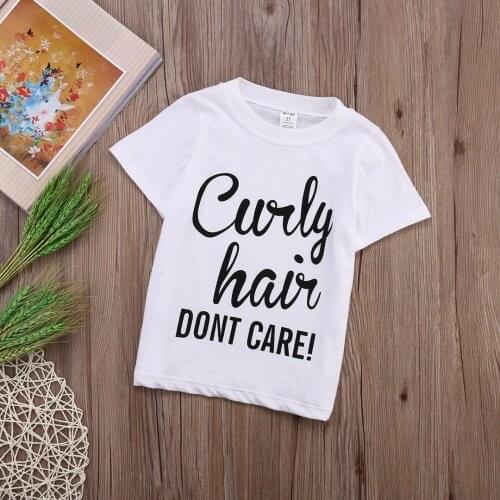 Fashion Girl Clothes Toddler Kid Baby Girl Summer Cotton Loose Tops T-shirt Casual Blouse Shirt Tee I