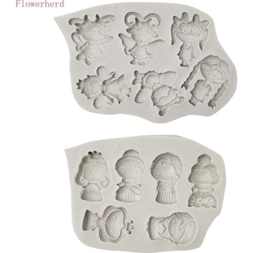 Cartoon Character Fondant Baking Silicone Mold Handmade Diy Cake Silicone Mold Cake Decorating Chocolate Mold Pastry Tools