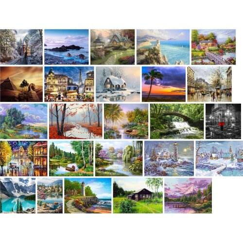 14/16/18/22/25CT Onebookmark gift add Counted Cross Stitch Kit Winter Cabin Chalet Hut Snow Deer and River Brook Creek dim 7