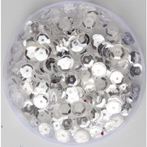 New!! 50g(5000pcs) 6mm Crystal Transparent Cup Round Loose Sequin Sewing Craft, Kids DIY Garment AccessorySLZ160033