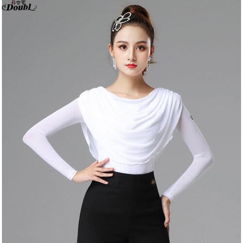 Excellent Quality Latin Dance Tops Female Sexy Performance Dancing Shirt Ballroom Cha Cha Samba Practice Dance Clothes