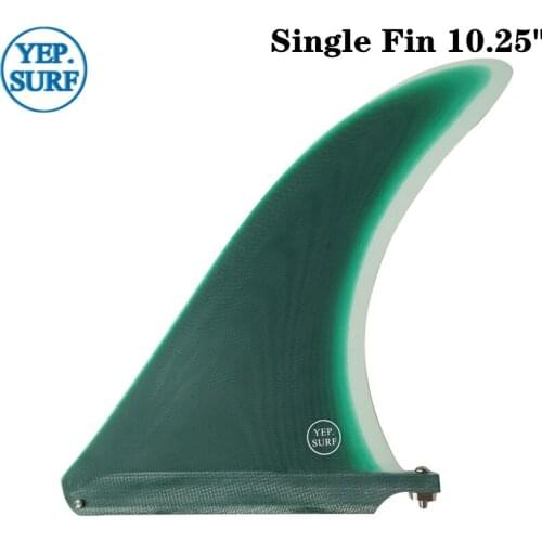 Surf Longboard Fins Fiberglass 10.25 Length Surf Fin Green color Fin Surfboard Fin 10.25 Length