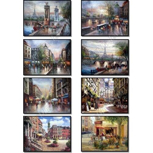 Full Square / Round Diamond Painting Crystal Mosaic Paris Street DIY Diamond Embroidery Beaded Cross Stitch Pixel Hobby & Crafts